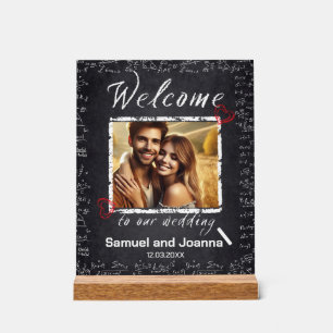 Panneau En Acrylique Enseignants Mariage Chalk Board Bienvenue