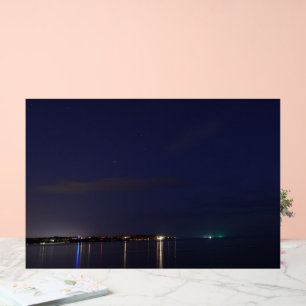 Panneau En Acrylique Enseigne acrylique de plage la nuit