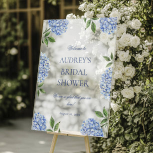 Panneau En Acrylique Enseigne de bienvenue pour une douche de mariée, H