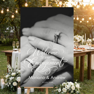 Panneau En Acrylique Enseigne de mariage engagement en acrylique modern