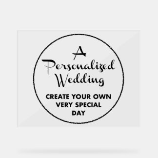 Panneau En Acrylique Enseigne de mariage personnalisée en acrylique 11