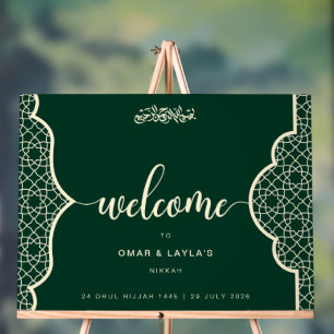 Panneau En Acrylique Enseigne de Nikkah personnalisée en acrylique élég