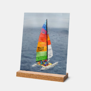 Panneau En Acrylique Enseigne en acrylique d'art photo nautique de voil