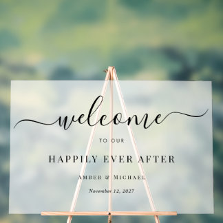 Panneau En Acrylique Enseigne en acrylique Frost Happily Ever After pou