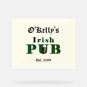Panneau En Acrylique Enseigne en acrylique Man Cave Irish Pub Bar Taver