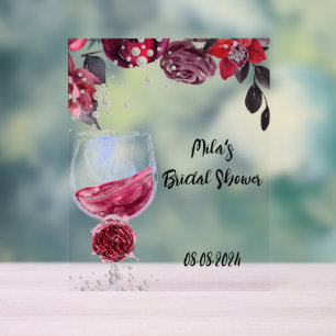 Panneau En Acrylique enseigne en acrylique pearls & prosecco bridal sho