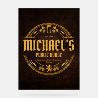 Panneau En Acrylique Enseigne en acrylique personnalisée pour bar à la