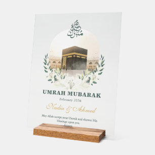 Panneau En Acrylique Enseigne en acrylique personnalisée Umrah Mubarak