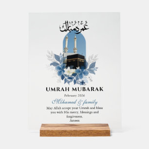 Panneau En Acrylique Enseigne en acrylique personnalisée Umrah Mubarak