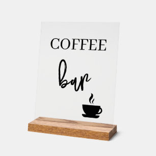 Panneau En Acrylique Enseigne en acrylique pour mariage au bar à café