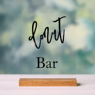 Panneau En Acrylique Enseigne en acrylique pour mariage avec bar à donu