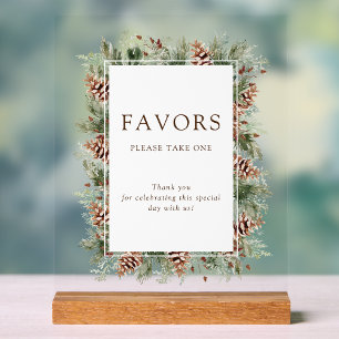 Panneau En Acrylique Enseigne en acrylique Winter Favors