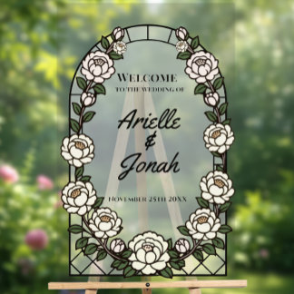 Panneau En Acrylique Enseignes de bienvenue de mariage personnalisées -