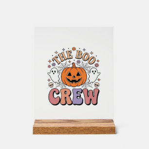 Panneau En Acrylique Équipage fantôme Halloween Mignon Effrayant Vintag