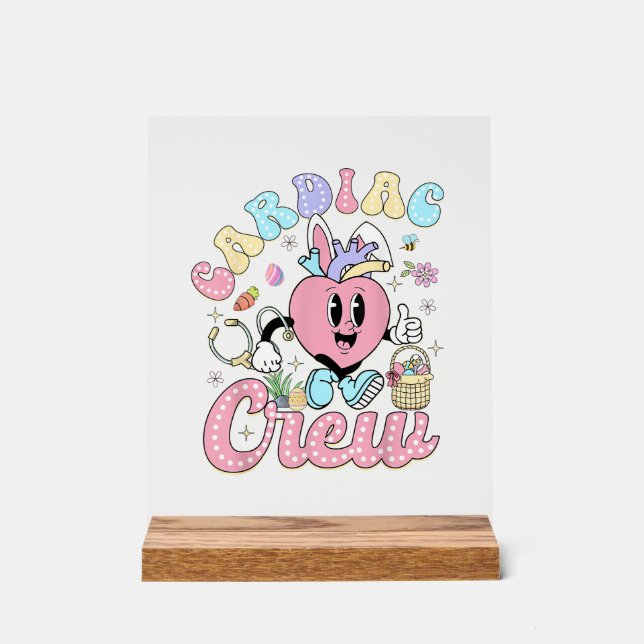 Panneau En Acrylique Équipe cardiaque drôle de jour de Pâques CVICU inf (Recto)