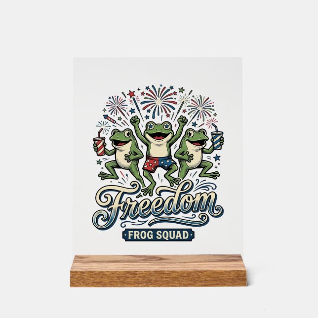 Panneau En Acrylique Équipe de grenouille de liberté conception de chem (Recto)