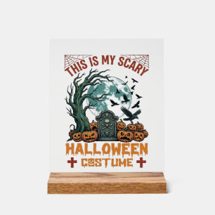Panneau En Acrylique Est Costume d'Halloween Effrayant Pierres Tombales