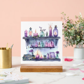 Panneau En Acrylique Etagère rituelle - Chaque objet porte un sort