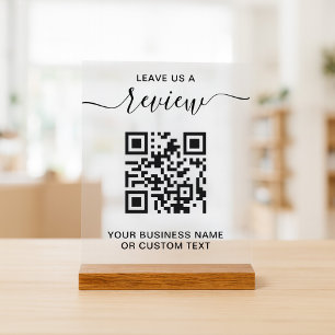 Panneau En Acrylique Examen d'entreprise avec code QR