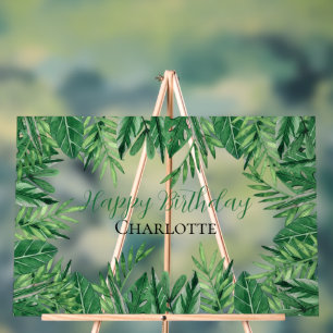 Panneau En Acrylique Exotic Tropical Feuille verdure fête d'anniversair