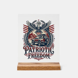 Panneau En Acrylique Explorateur de route désertique patriotique