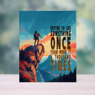 Panneau En Acrylique Extreme Explorer Mountain Range, Proverbe