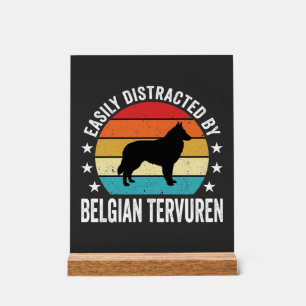Panneau En Acrylique Facilement distrait par chien Tervuren belge