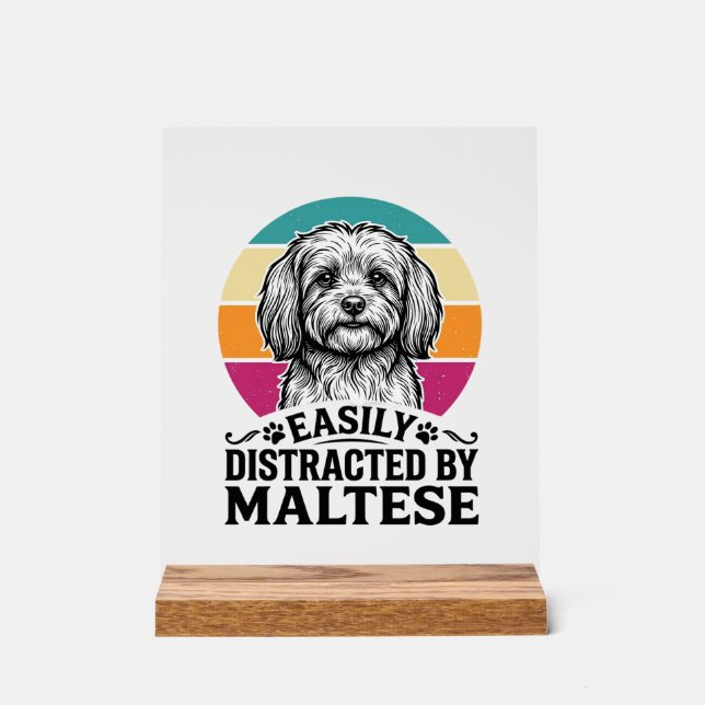 Panneau En Acrylique Facilement Distrait Par La Conception De Chien Vin (Recto)