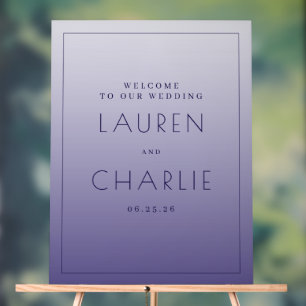 Panneau En Acrylique Faire invitation de mariage violet