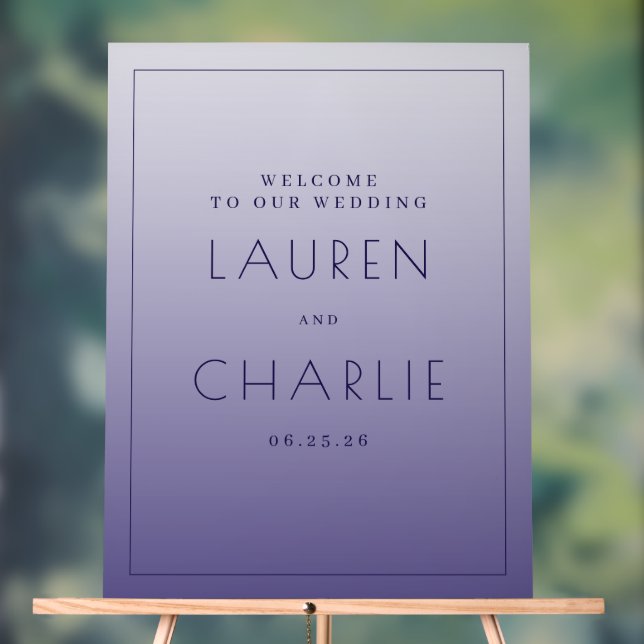 Panneau En Acrylique Faire invitation de mariage violet (Neutre)