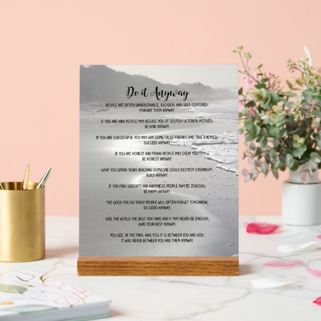 Panneau En Acrylique Faites-Le Néanmoins Misty Ocean Beach (Mariage)