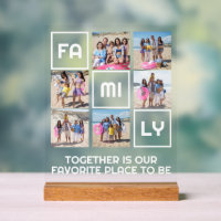 Famille Ensemble 6 Photos et Texte Personnalisé