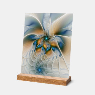 Panneau En Acrylique Fantaisie abstraite et aérienne d'art fractal avec