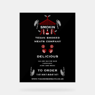 Panneau En Acrylique Farmers Market Smokehouse Meat