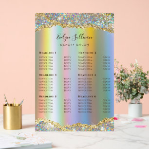 Panneau En Acrylique Faux Gold Iridescente Parties scintillant Foil Pri