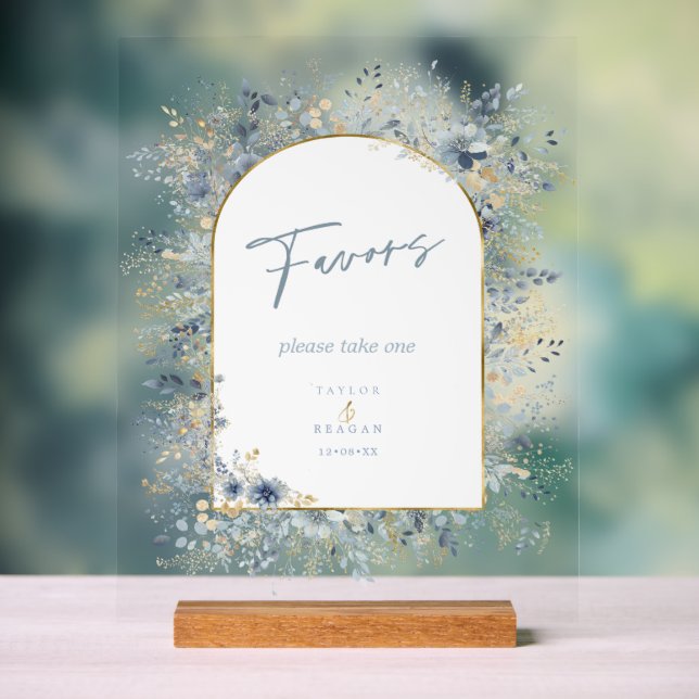 Panneau En Acrylique Faveurs de mariage floral doux ID1045 (Neutre)