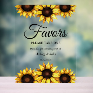 Panneau En Acrylique Favoriser les tournesols Mariages Jaune