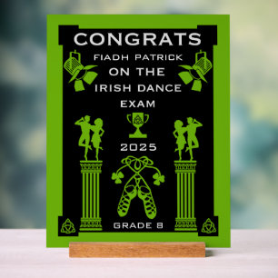 Panneau En Acrylique Félicitations à Irish Dancing