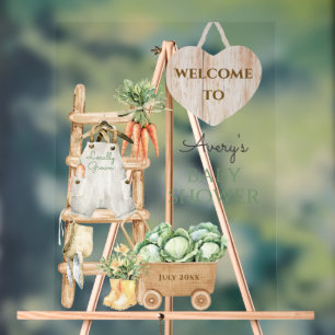 Panneau En Acrylique Ferme cultivée localement Baby shower rustique Bie