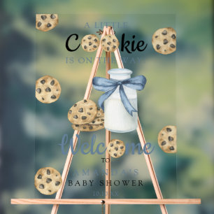 Panneau En Acrylique Fête Baby shower de bienvenue au lait et aux cooki
