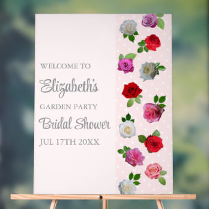 Panneau En Acrylique Fête dans le jardin de roses pour la mariée
