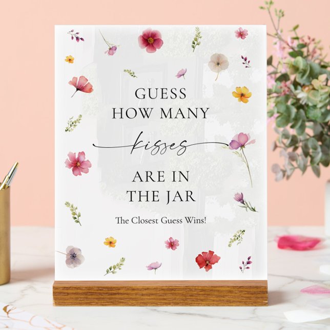 Panneau En Acrylique Fête de Fiançailles "L'amour est dans l'air" Devin (Créateur téléchargé)