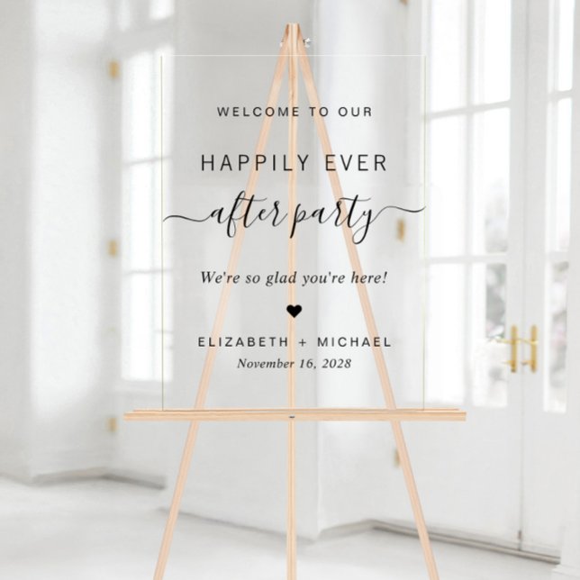 Panneau En Acrylique Fête de Mariage Félicité Éternelle Réception de Ma (Créateur téléchargé)