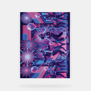 Panneau En Acrylique Fête de rue de la fête de l'indépendance urbaine
