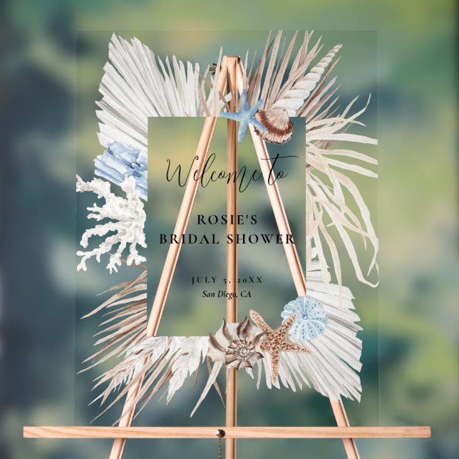 Panneau En Acrylique Fête des mariées de Boho Beach (Neutre)