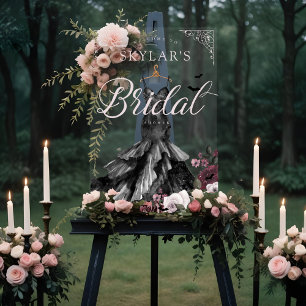 Panneau En Acrylique Fête des mariées gothique Mariage noir