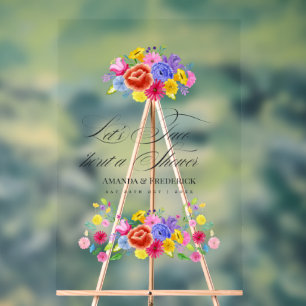 Panneau En Acrylique Fête Mexicaine Taco 'bout Love Pluie de Bienvenue
