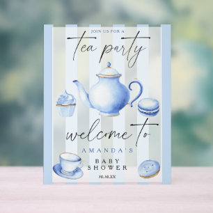 Panneau En Acrylique Fête Tea Party Bienvenue garçon bébé shower party