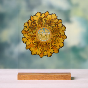 Panneau En Acrylique Feuilles de chêne de Mabon