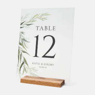 Panneau En Acrylique Feuilles de gomme d'eucalyptus Table Nombre de ver